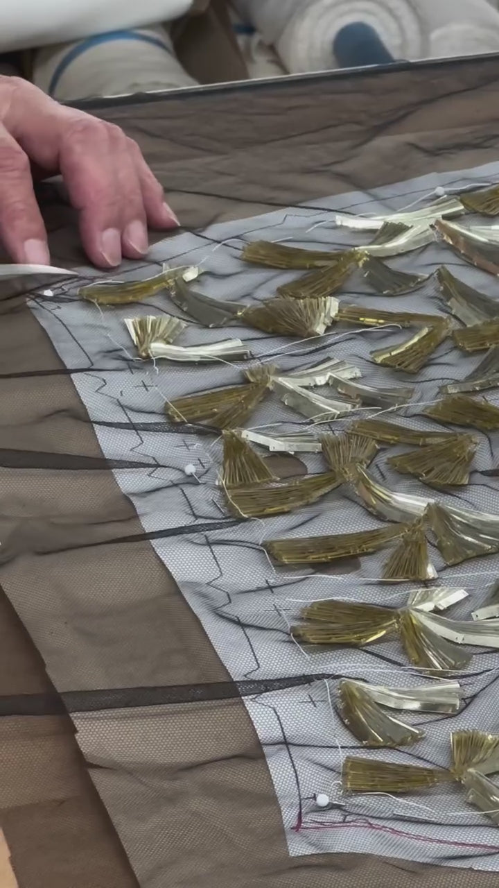 Video of behind the scenes work in our Atelier of our Fall 2025 RTW collection