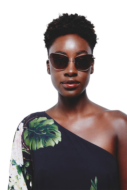 Sienna Gold Sunglasses - Model Front View
